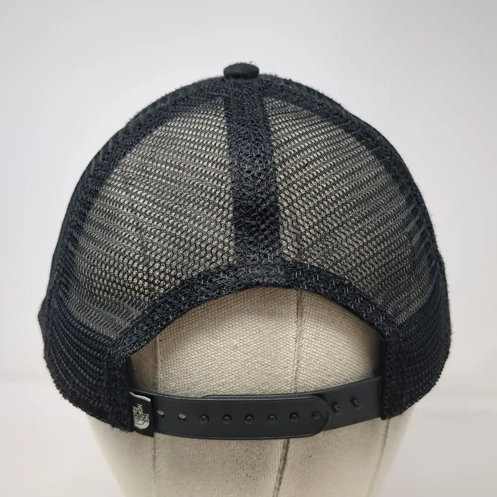 The North Face Trucker Hat Black One Size Mesh Back Snapback Alpine Logo Patch